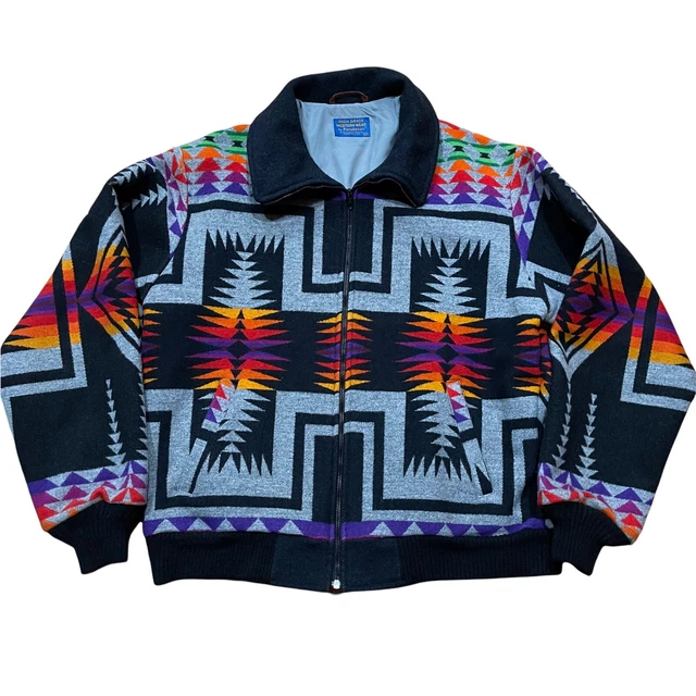 Vintage Pendleton High Grade Western Wear Jacket Chief Joseph Navajo Aztec Men L