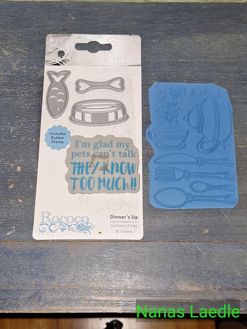 Konvolut Sammlung Stanzschablonen  und Stempel von Tonic Studios Getränke Speise