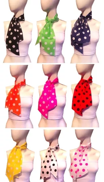 CHILDRENS Scarf Rock n Roll 50s FANCY DRESS Polka Dot COSTUME Hen Party