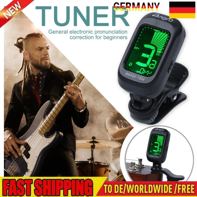 Tuner Violin Ukulele Bass Clip-on LCD Display Tuning for Beginners Stringed