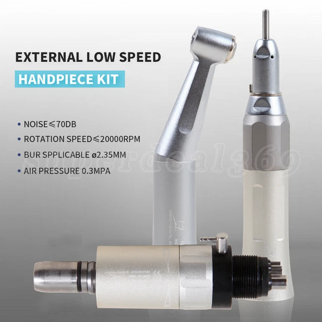 Pièce à Main Dentaire Basse Vitesse Angle Contraire - Moteur à Air, Compatible Buses RA/CA 2.35mm