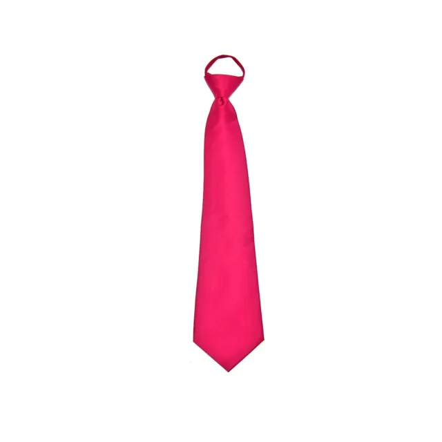 New formal men's pre-tied ready knot necktie polyester wedding party hot pink