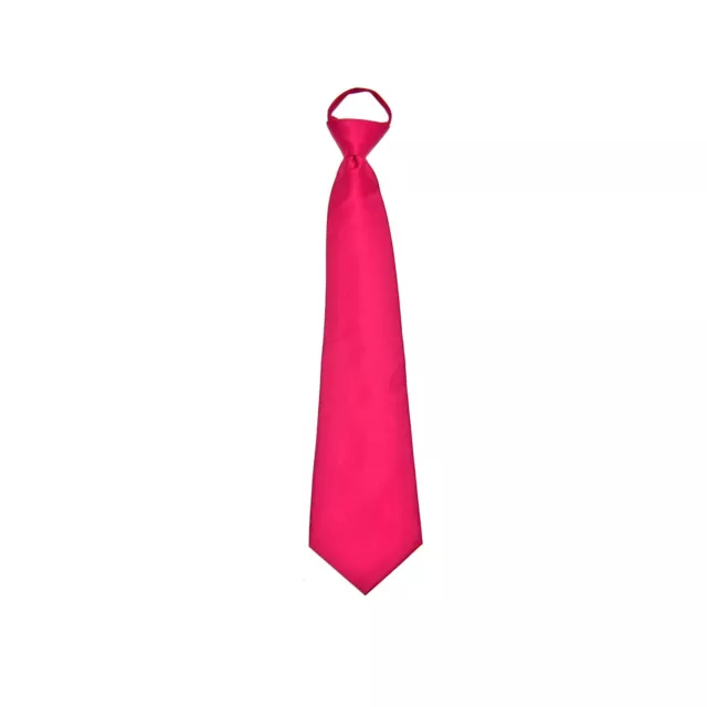 New formal men's pre-tied ready knot necktie polyester wedding party hot pink