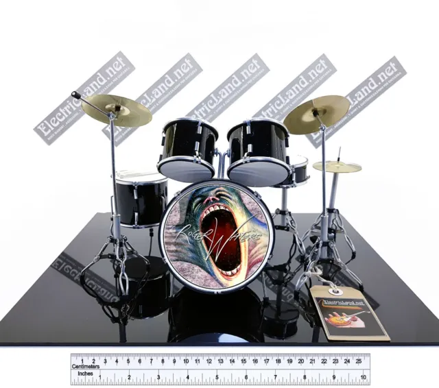 Mini Drum set the wall pink floyd tribute scale 1:4 miniature collectible kit