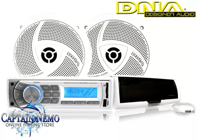 Dna Ultimate Marine Audio Pack Boat Stereo System Bluetooth Am/Fm Radio Ma4Bp