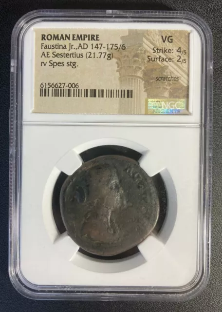 Roman Empire, Faustina Jr. AD 147-175/6 NGC VF 21.77G