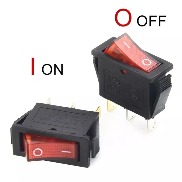 Interrupteur basculateur de remplacement efficace avec DEL rouge ensemble de 10
