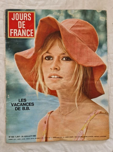 Revue "Jours De France" Avec Brigitte Bardot - Édition Vintage - Bon état Général
