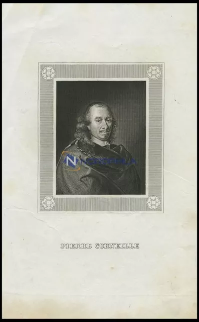 Pierre Corneille, Dramatiker der französischen Klassik, Stahlstich um 1840