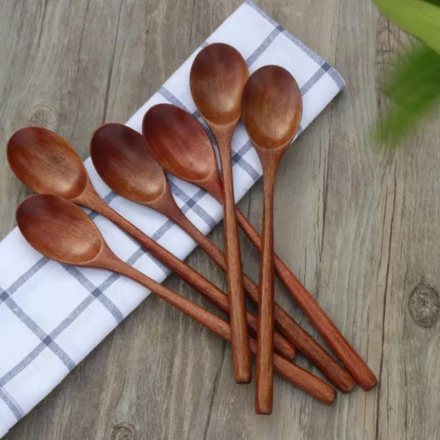 Spoons Wooden Soup Spoon  Eco Friendly Tableware Natural Ellipse Wooden Ladle