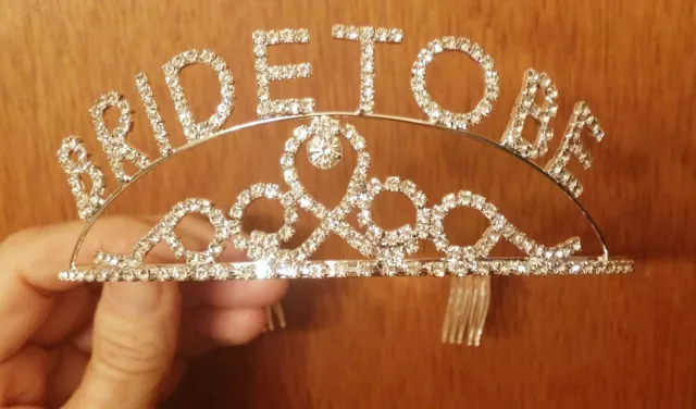 Bride-To-Be Tiara * PREMIUM METAL & RHINESTONES * One Size Fits All * Too Cute!