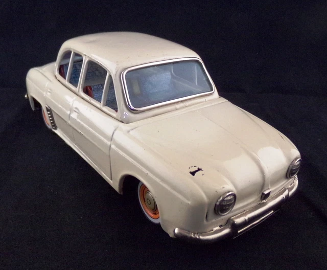 VINTAGE RENAULT DAUPHINE Tin Toy Car Friction Vehicle Japan Bandai 8