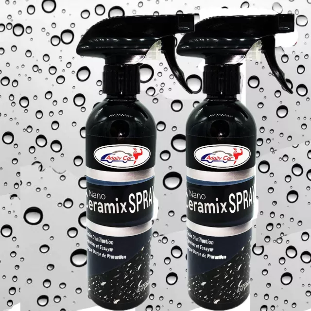 Cire Spray Hybride Ceramique Sio2 Voiture Liquide Lot De 2 Professionnel