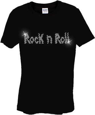 Rock And Roll per Bambini T Shirt Cristallo Strass Danza Design Qualsiasi Misura