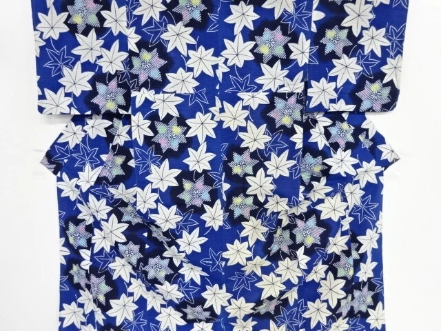40981# Japanese Kimono / Antique Yukata / Maple