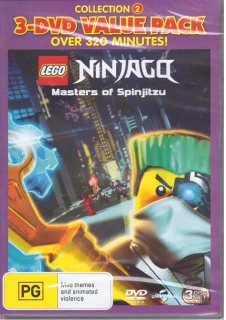 Lego Ninjago Masters of Spinjitzu 3-DVD value pack NEW Region 2, 4