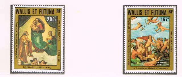 Wallis et Futuna 1983 Marke 454 und 456 Gemalde/Raphael Postfrisch