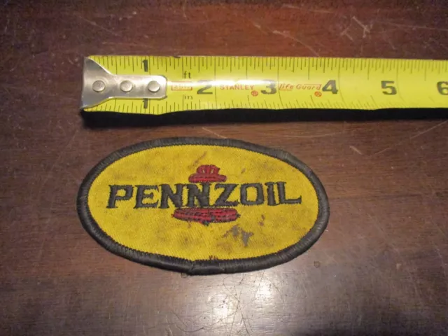 Pennzoil original employee used gas station oil change uniform patch gas and oil