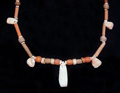 Pre-Columbian Ceramic & Shell Bead Necklace Tairona Colombia Coa 4