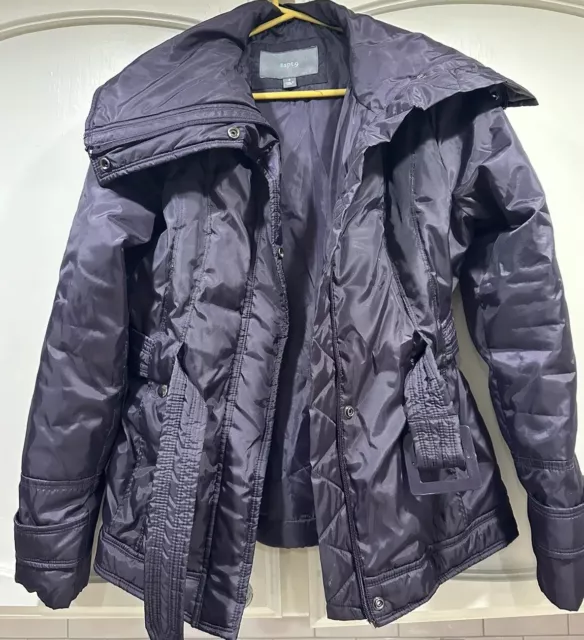 Apt. 9 Hooded Quilted Puffer Jacket Women's Small Winter Hood