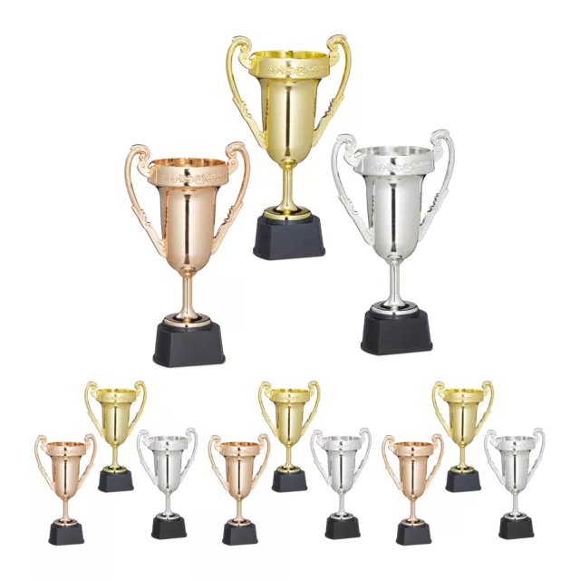 Lot de 12 trophées Coupe de sport multicolore récompense de vainqueur cadeau