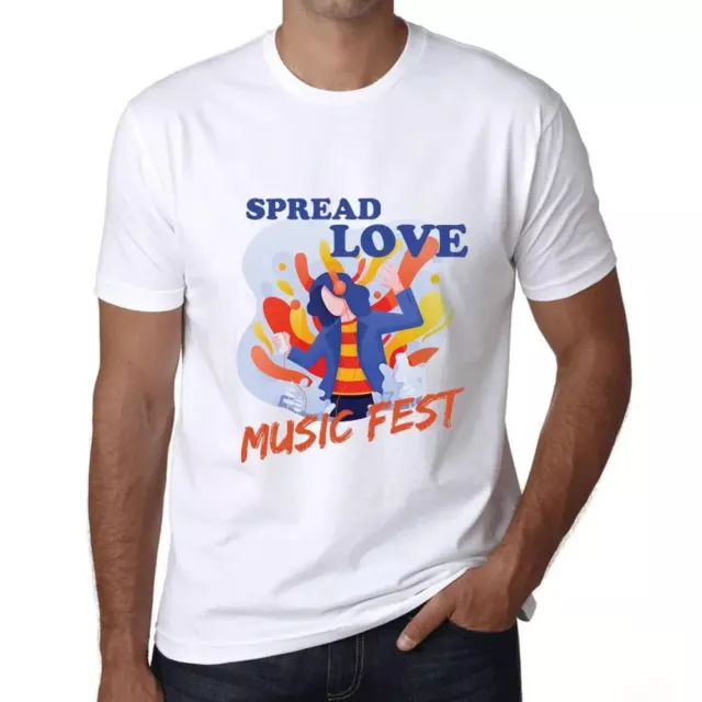ULTRABASIC Homme Tee-Shirt La Fête De La Musique Répand L'Amour Music Fest