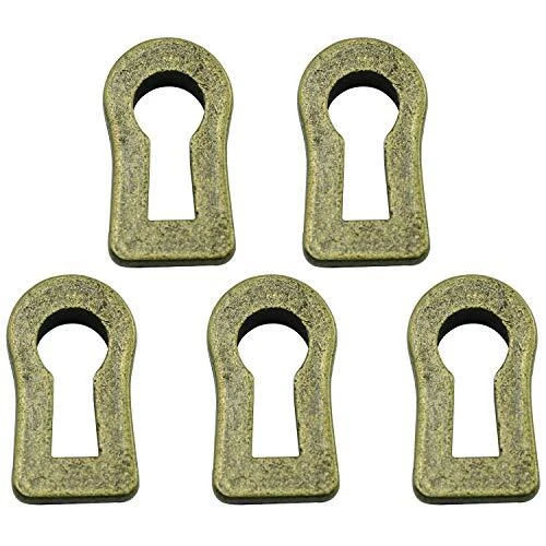 Escutcheon 5PCS Antique Bronze Tone Keyhole Cover for Furniture Decoration