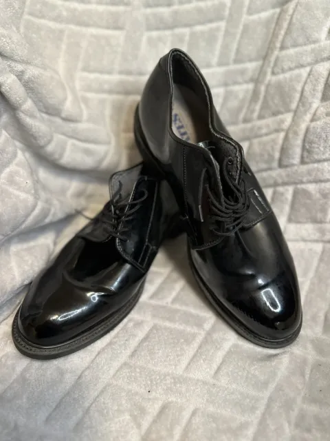 BATES Black Patent Leather Military Uniform OXFORD Dress Shoes 11 E