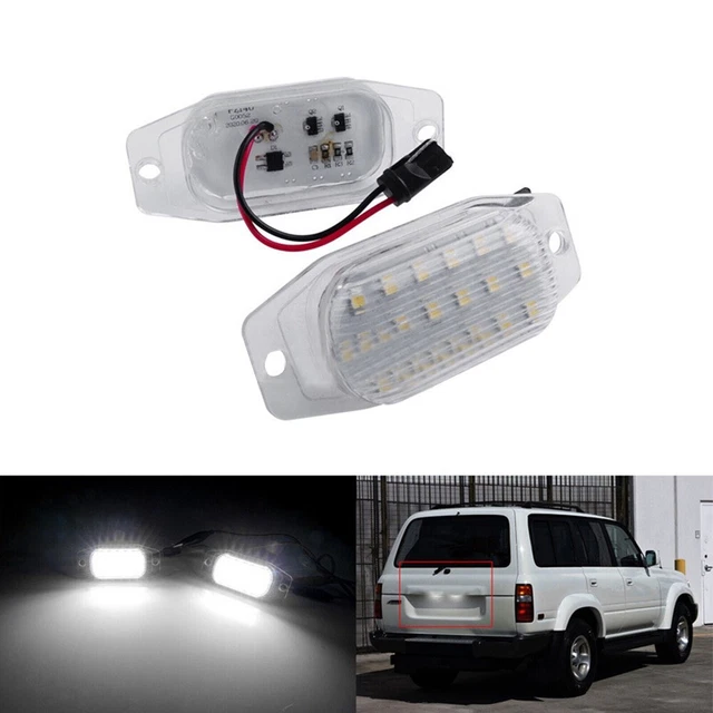Lampe plaque d'immatriculation DEL blanche élégante et efficace pour Lexus LX4