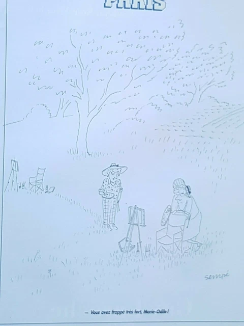 DESSIN de presse signé par SEMPE frappé très fort  Publicité Advertising