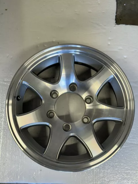 Sendel 15" x 6" T02 Silver Aluminum Trailer Wheel Rim 6 Lug x 5.5" 4.25” Center