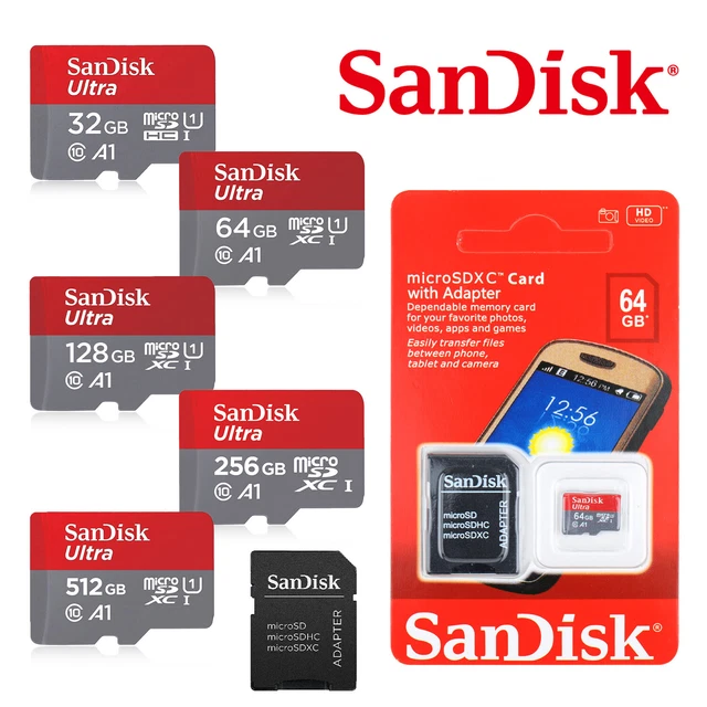 4 Pack 64GB Micro SD Card Ultra Micro SDXC Memory Card High Speed