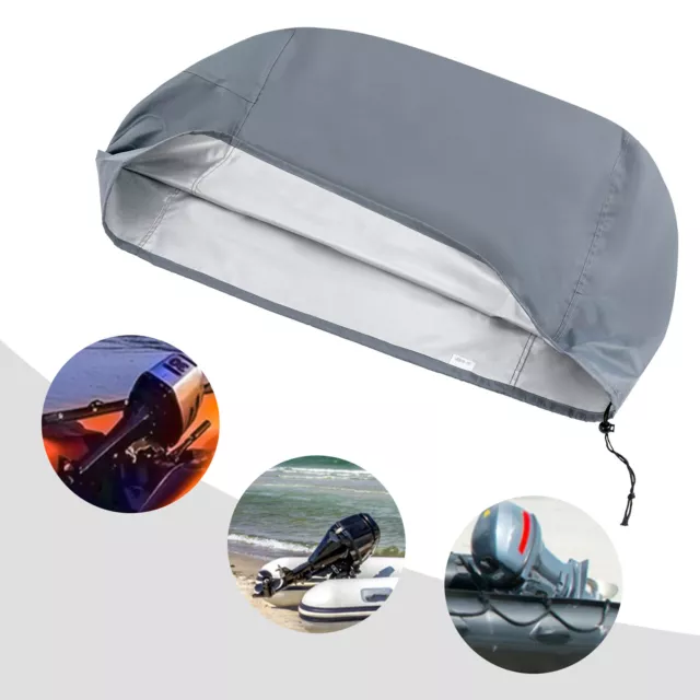 Gray Outboard Motor Cover +Storage Bag for 30-60hp Boat Outboard Motors