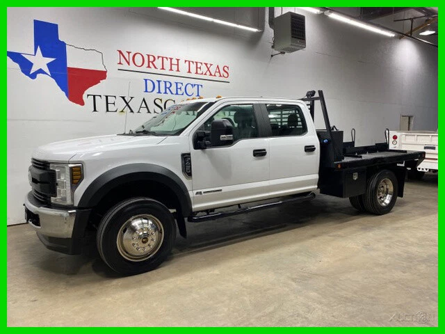 2018 Ford Super Duty F-450 DRW XL 4x4 Diesel Dually Flat Bed Crew Work Truck Car