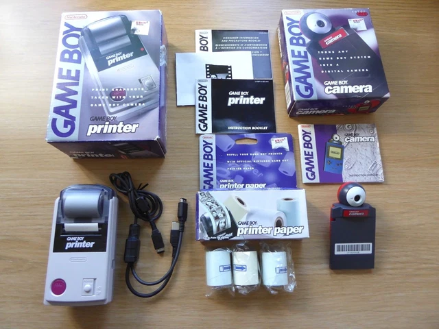 NINTENDO GAMEBOY PRINTER, Camera + (Unused/Sealed) Paper (All Boxed ...