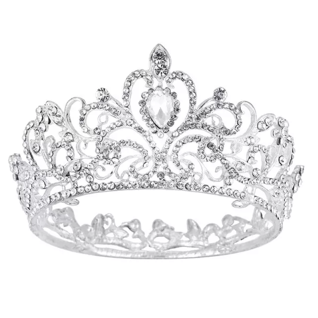 Crystal Rhinestone Queen Crown Tiara Wedding Pageant Bridal Diamante Headpiece