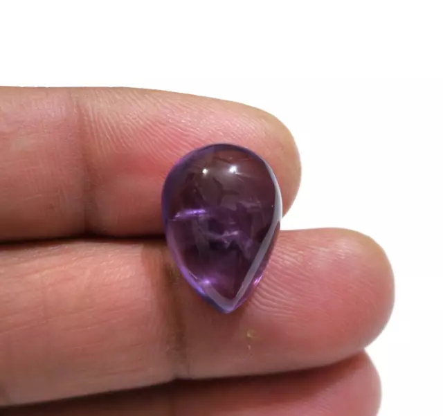 Ultimate African Purple Amethyst Pear Shape Cabochon 14.50 Crt Loose Gemstone