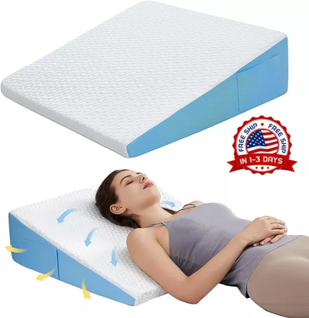 Almohada cuña cama dormir, almohada espuma después elevación de piedras