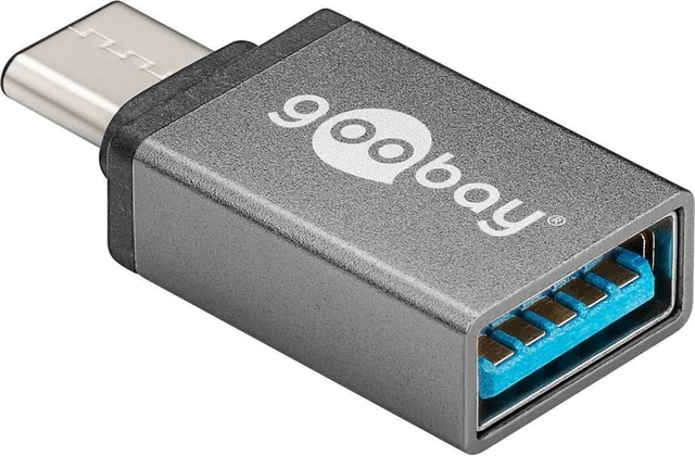 10x USB-C™ Adapter - USB 3.0 A-Buchse; USB-C™ Adapter - USB 3.0 A-Buchse, Grau -