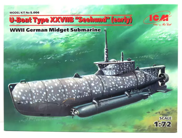 ICM, U-Boot "Seehund", Typ XXVIIB,Kriegsmarine,WW II,Bausatz 1:72,S.006, OVP,NEU