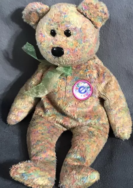 2002 Ty Signature Plush Beanie Baby Bear Brown Speckles 7”