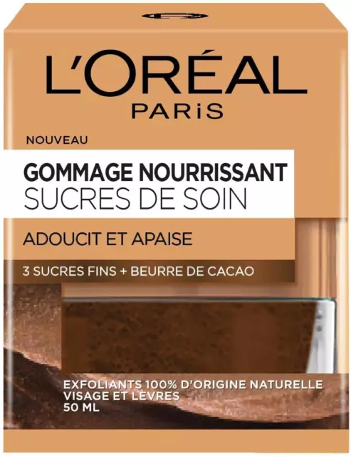 L’Oréal Paris – Soin Gommage Nourrissant Pour Visage & Lèvres - Exfoliant, Adouc