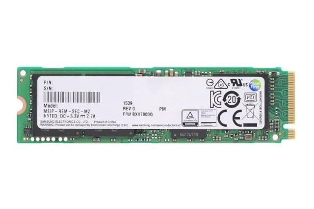 Samsung SM961 SSD 256GB NVMe M.2 PCIe Laufwerk
