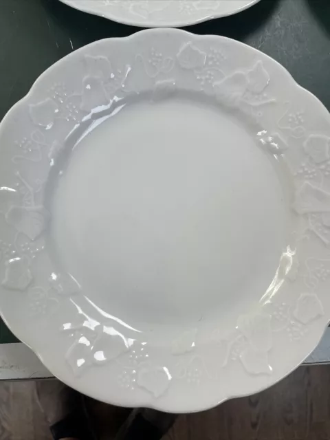 France Dansk IVY WHITE EMBOSSED 8" SALAD PLATES*