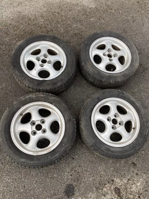 Mazda Mx5 Eunos 4X100 14” 5 Spoke Alloy Wheels With Tyres Mk2 Mk1