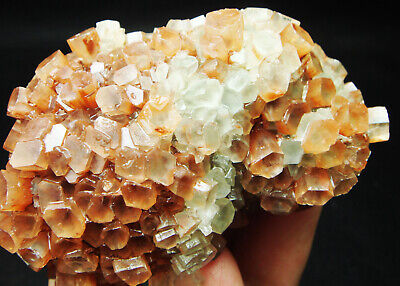 111g Beautiful Orange Flowery ARAGONITE Crystal Cluster Mineral Specimen