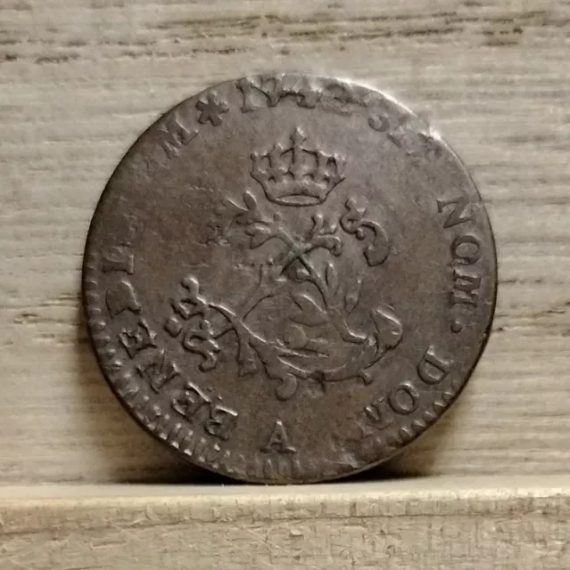 1742 A Sou French Colonies Coin