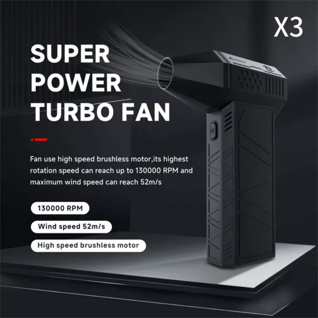 X3 Upgrade Turbo Violent Fan 130000RPM 50M/S Turbo Jet Fan mit eingebautem Akku