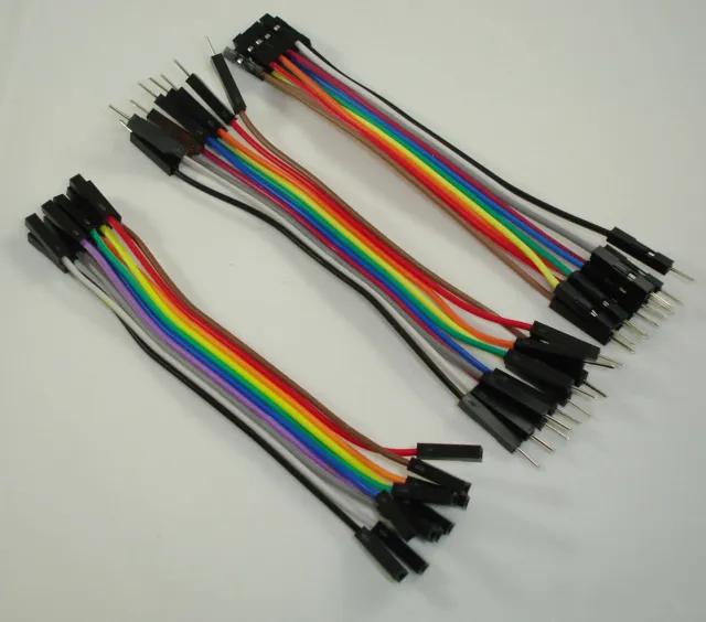 Pack 30 Dupont Prototype Cable Female/Male Hembra/Macho 100mm Arduino