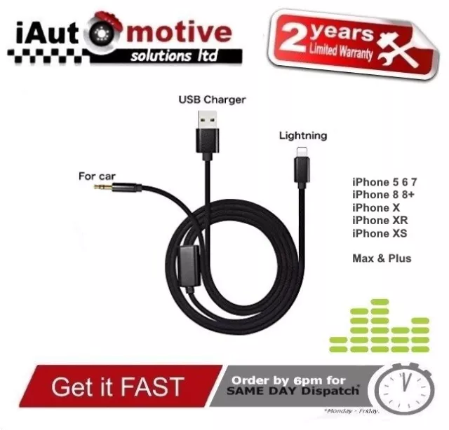 BMW Mini Ipod IPHONE 5 6 7 8 X 11 12 13 Interface Media Kabel Audio Adapter